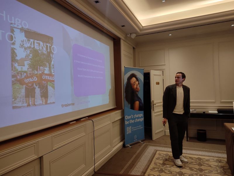 Hugo Tormento speaking at Ayming